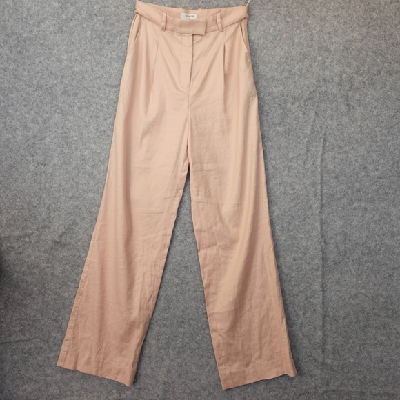 Light Pink Linen Pants Womens XS BABATON‎ Sadiki Creamy Oat Career ARITZIA 26/29 - Picture 1 of 16